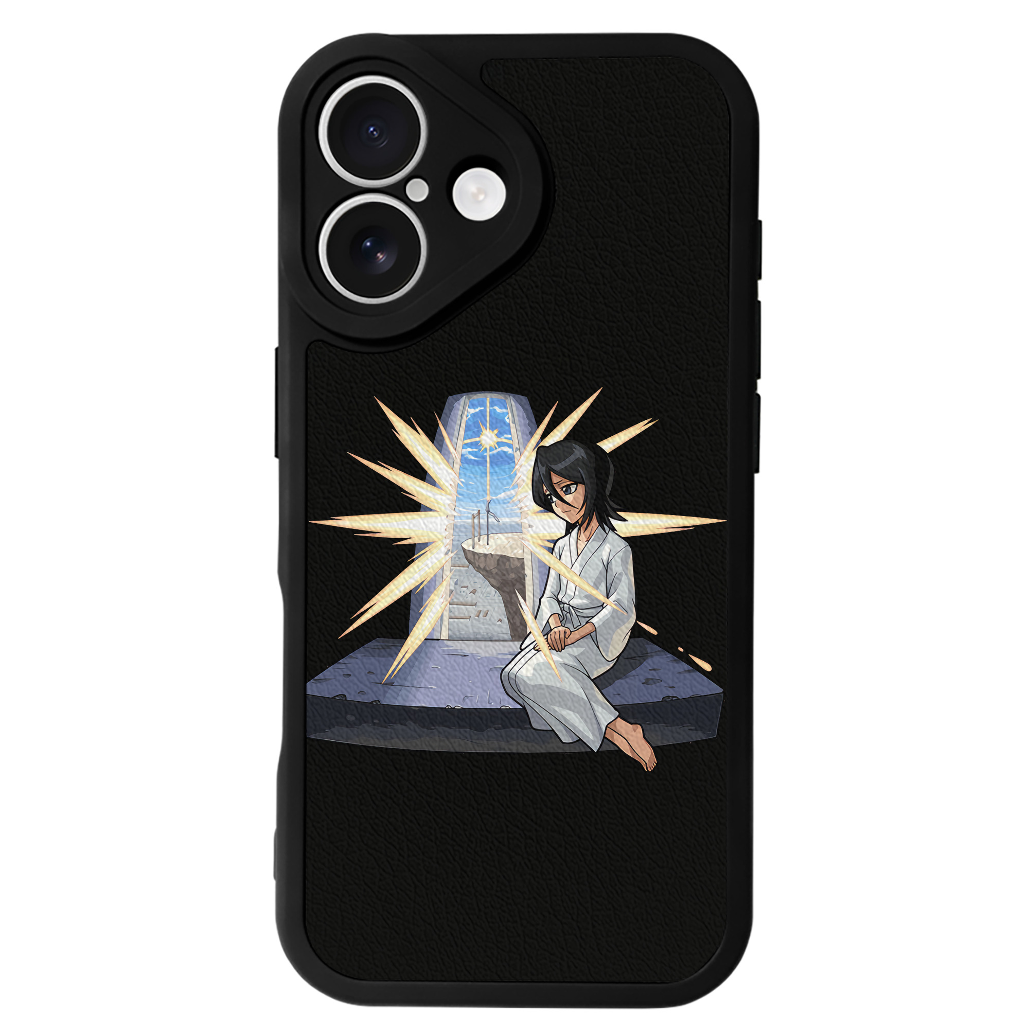 （画像用） ブリーチ 朽木ルキア BLEACH Kuchiki Rukia 【iPhone 16シリーズ対応】シリコンスマホケース（レザー調） 材質：シリコン